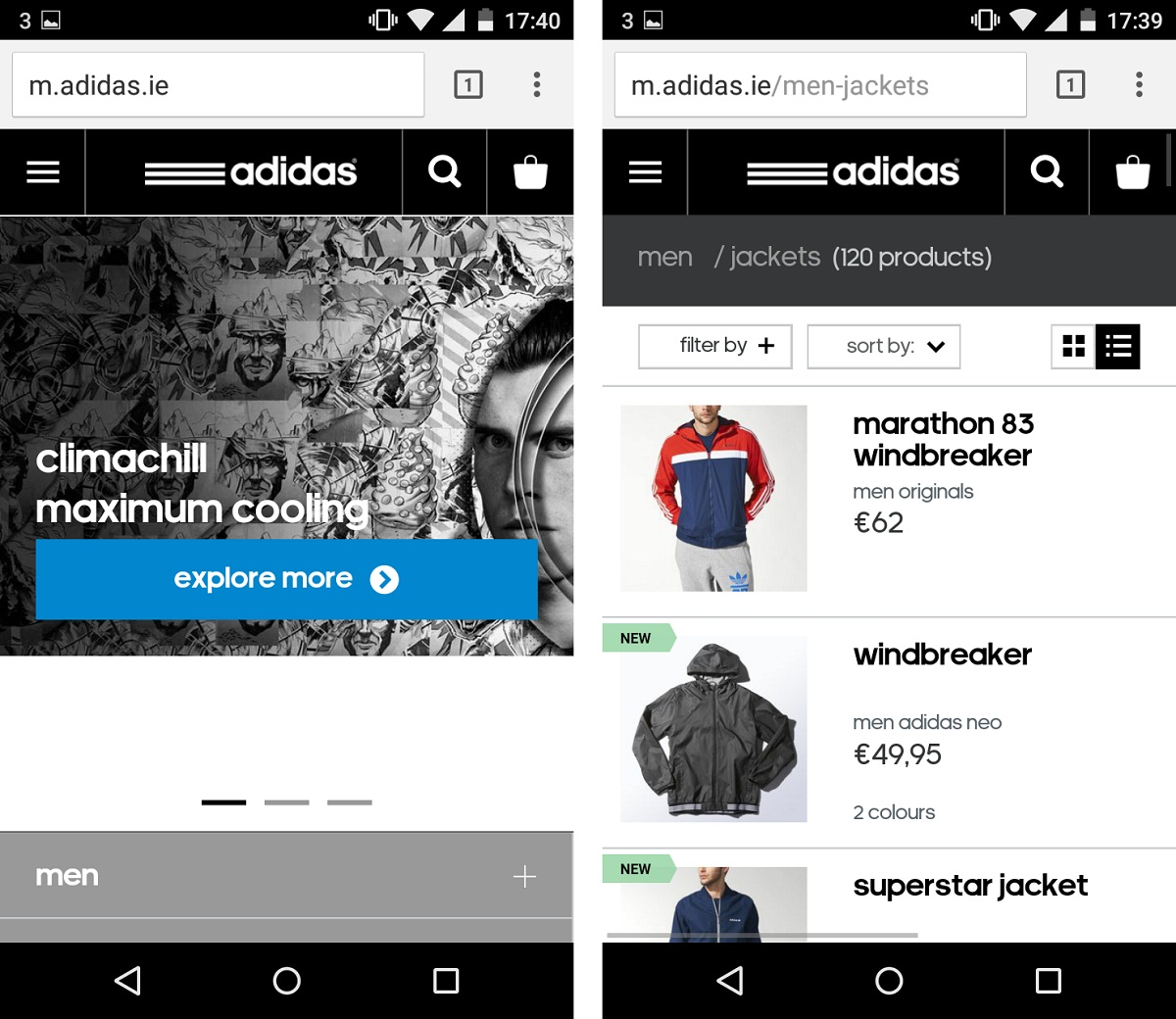 Adidas 2024 mobile site