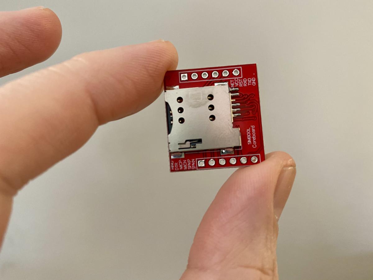 Back of a tiny GSM/GRPS module | IoT device intelligence