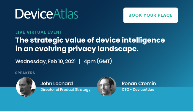 Webinar banner - the strategic value of device intelligence in an evolving privacy landscape